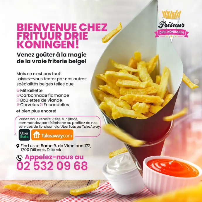 flyers Frituur drie koningen